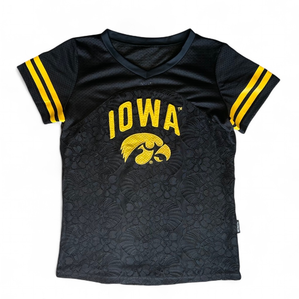 Iowa Hawkeyes Lace Jersey Top